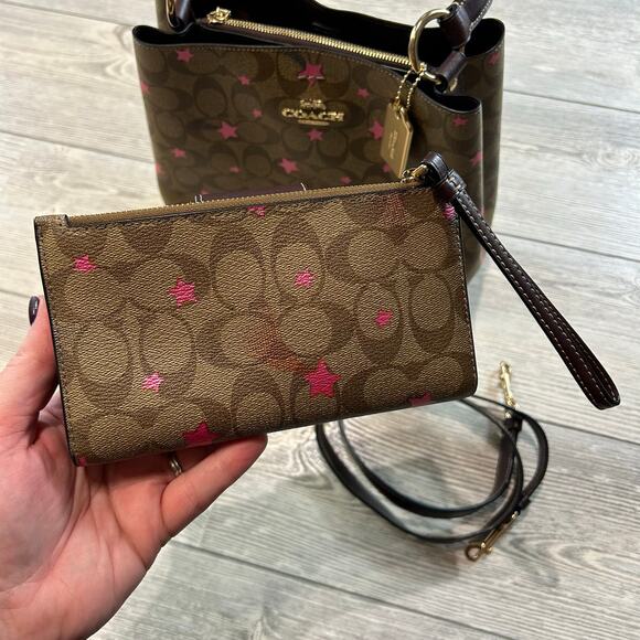 Coach Small Town Disco Star Bucket Bag & Wallet Set - Leather - Picture 7 of 8